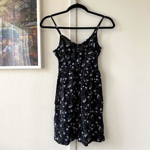 black floral h&m dress